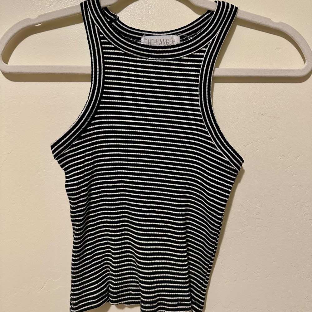 The Hanger Monochrome Striped Tank Top